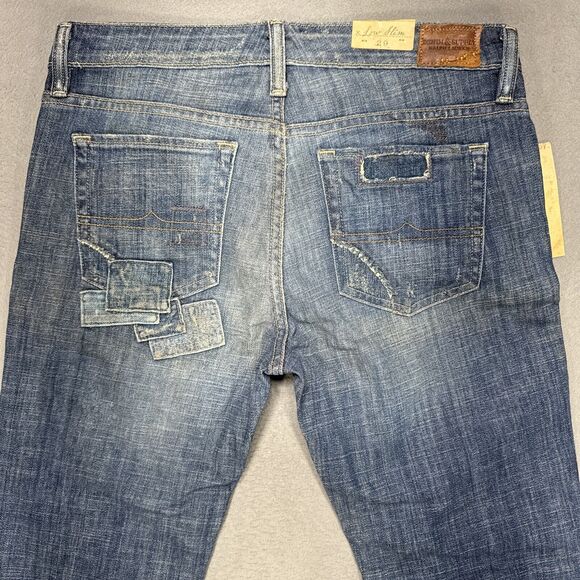 Ralph Lauren Denim & Supply Jeans Women 29x33 Blue Low Slim Patchwork Boho Denim - Picture 13 of 16